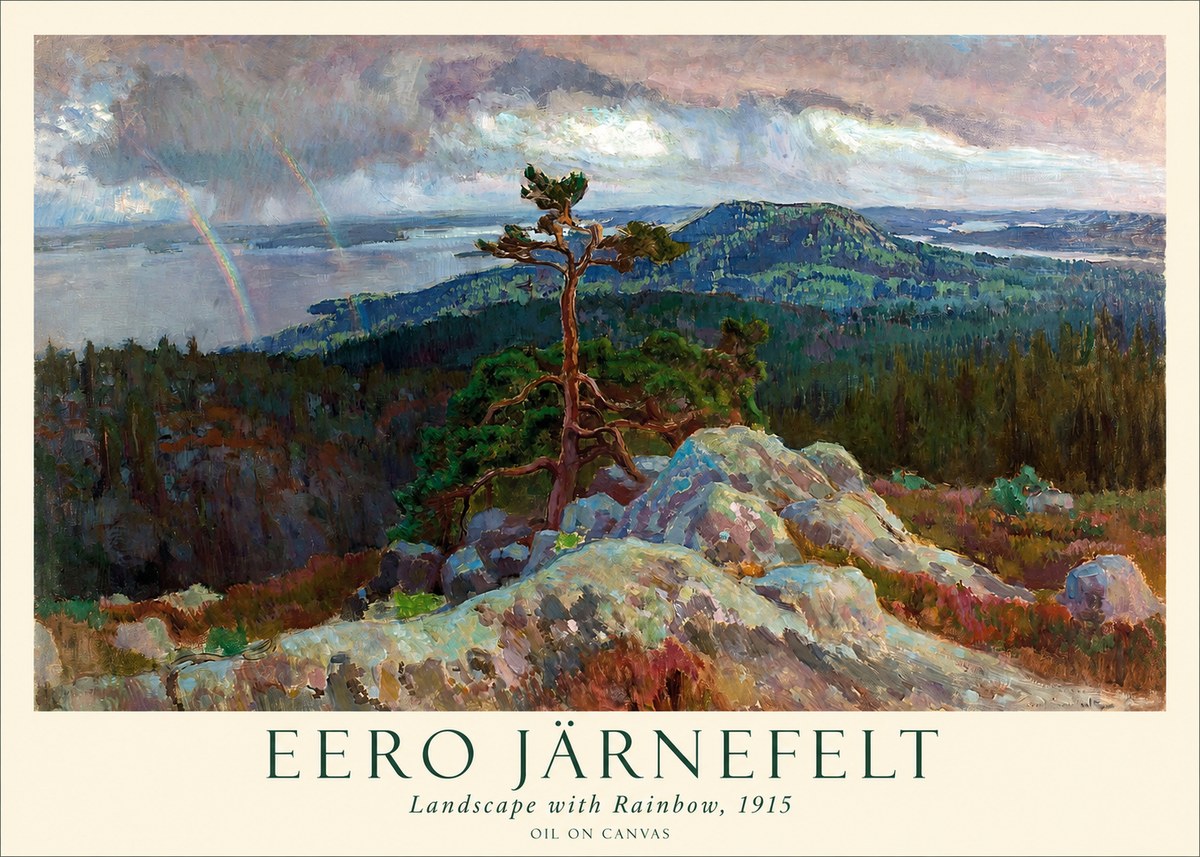 Eero Järnefelt Landscape with Rainbow, 1915 No1 - Poster