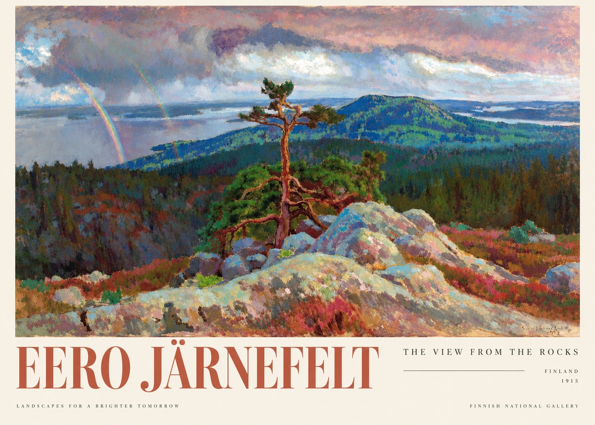 Eero Järnefelt Landscape with Rainbow, 1915 No5 - Poster