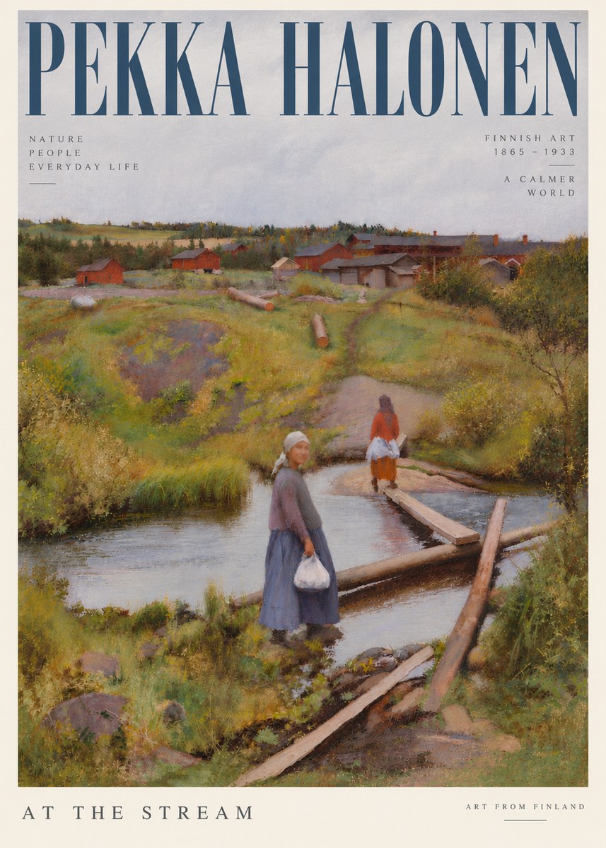 Pekka Halonen At the Stream No5 - Poster