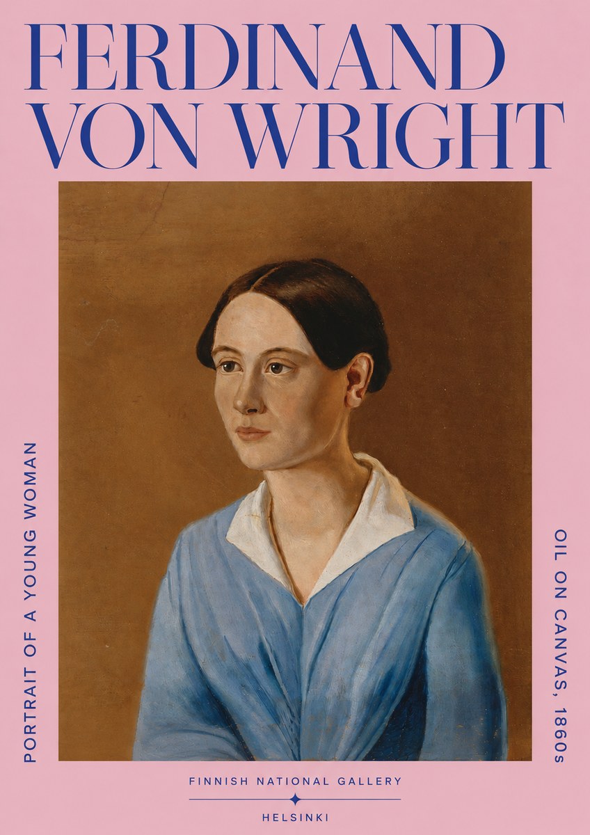 Ferdinand von Wright Portrait of a Young Woman No4 - Poster