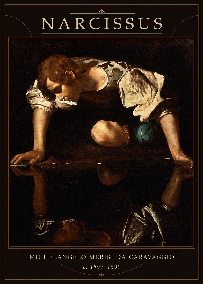 Michelangelo Merisi da Caravaggio Narcissus I No1 - Poster