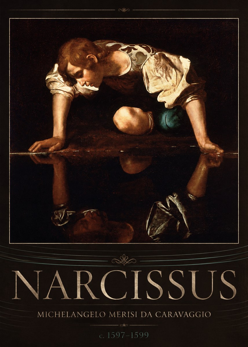Michelangelo Merisi da Caravaggio Narcissus I No2 - Poster