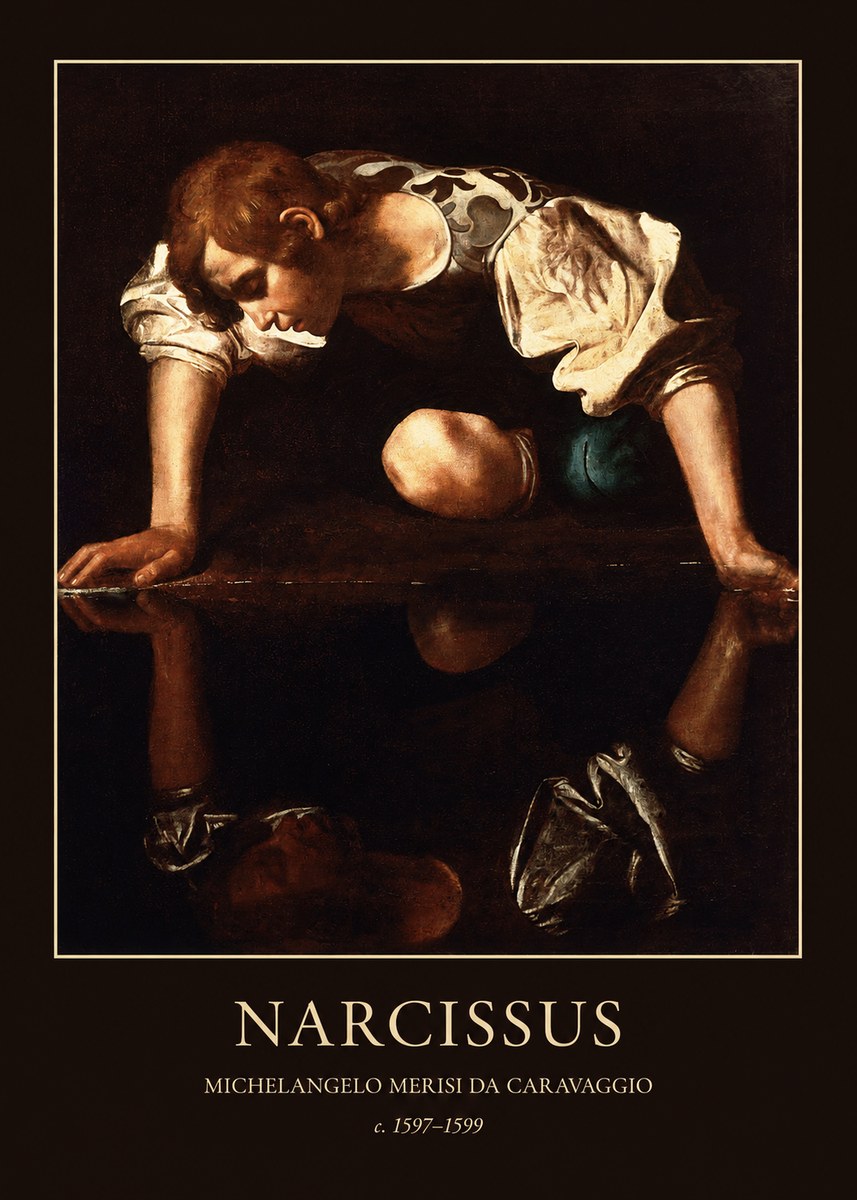 Michelangelo Merisi da Caravaggio Narcissus I No3 - Poster