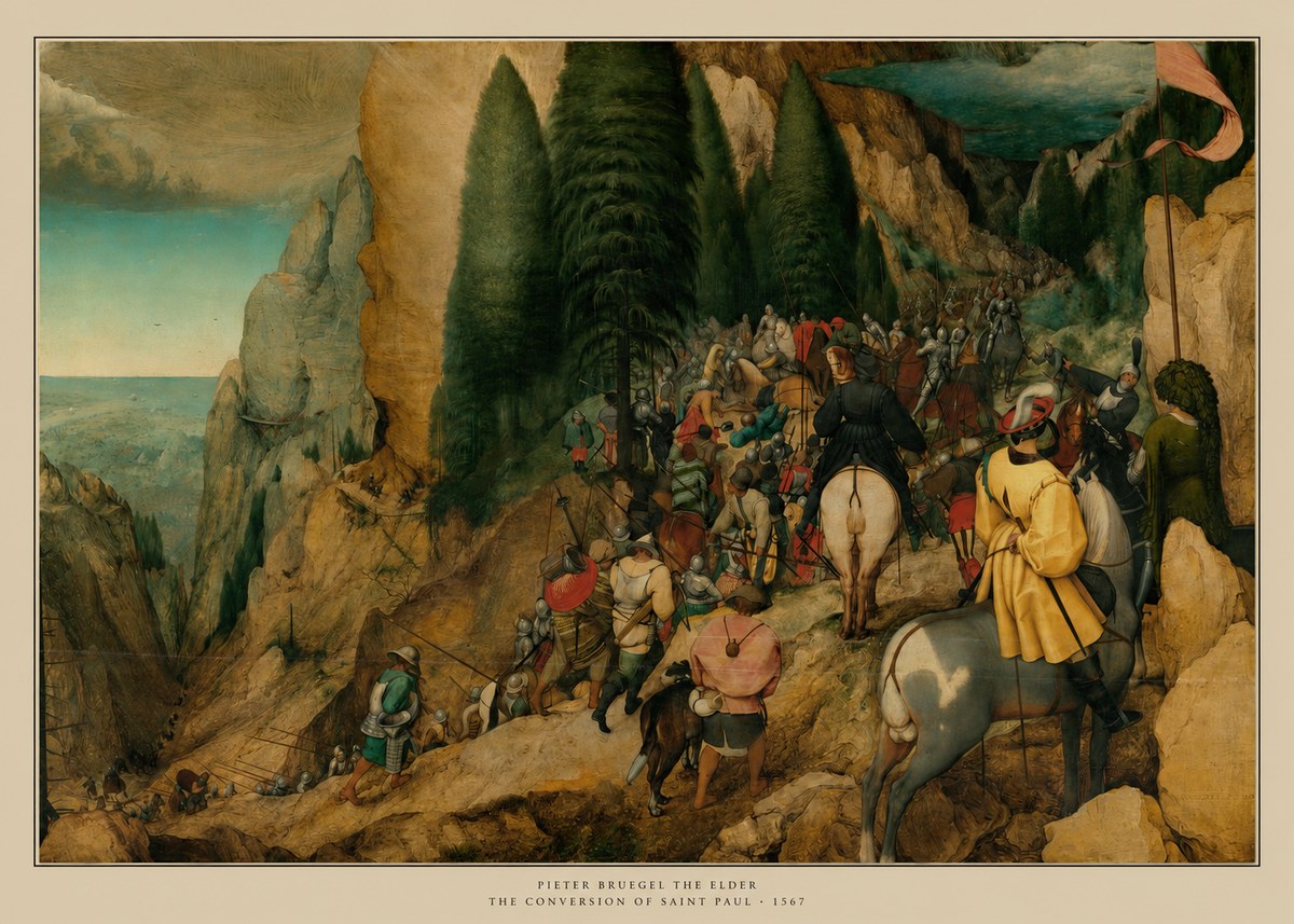 Pieter Bruegel The Conversion of Saint Paul I No6 - Poster