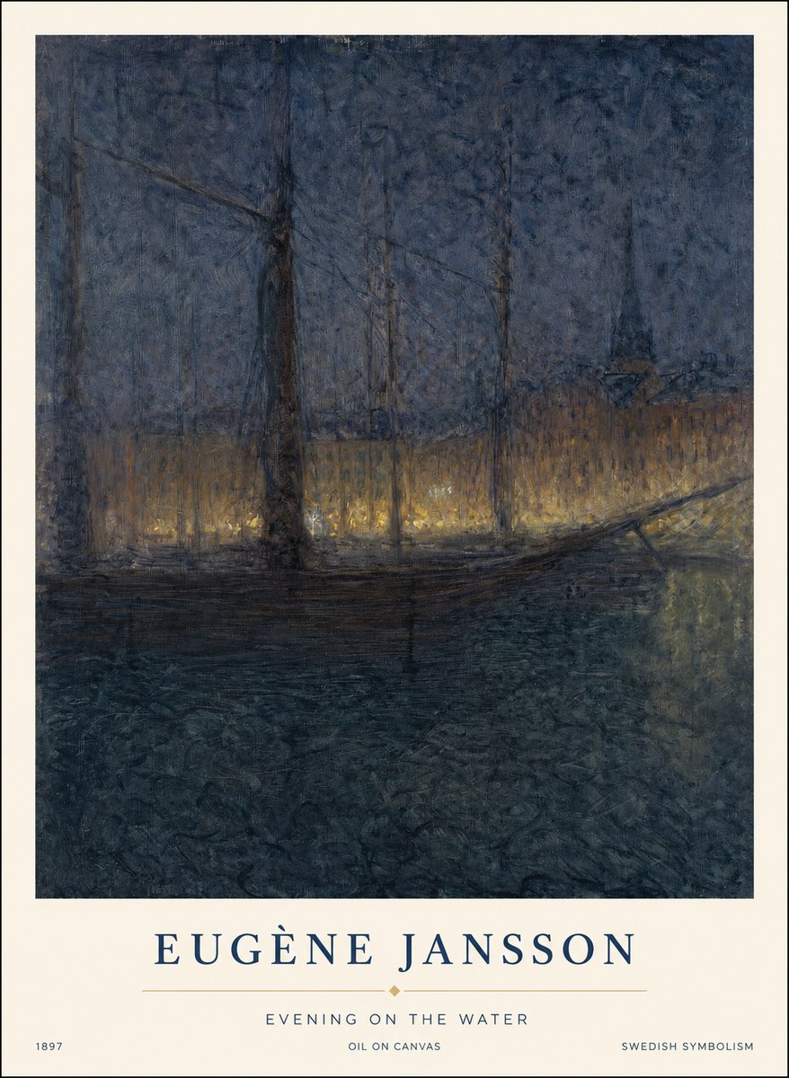 Eugène Jansson Evening on the Water No1 - Poster