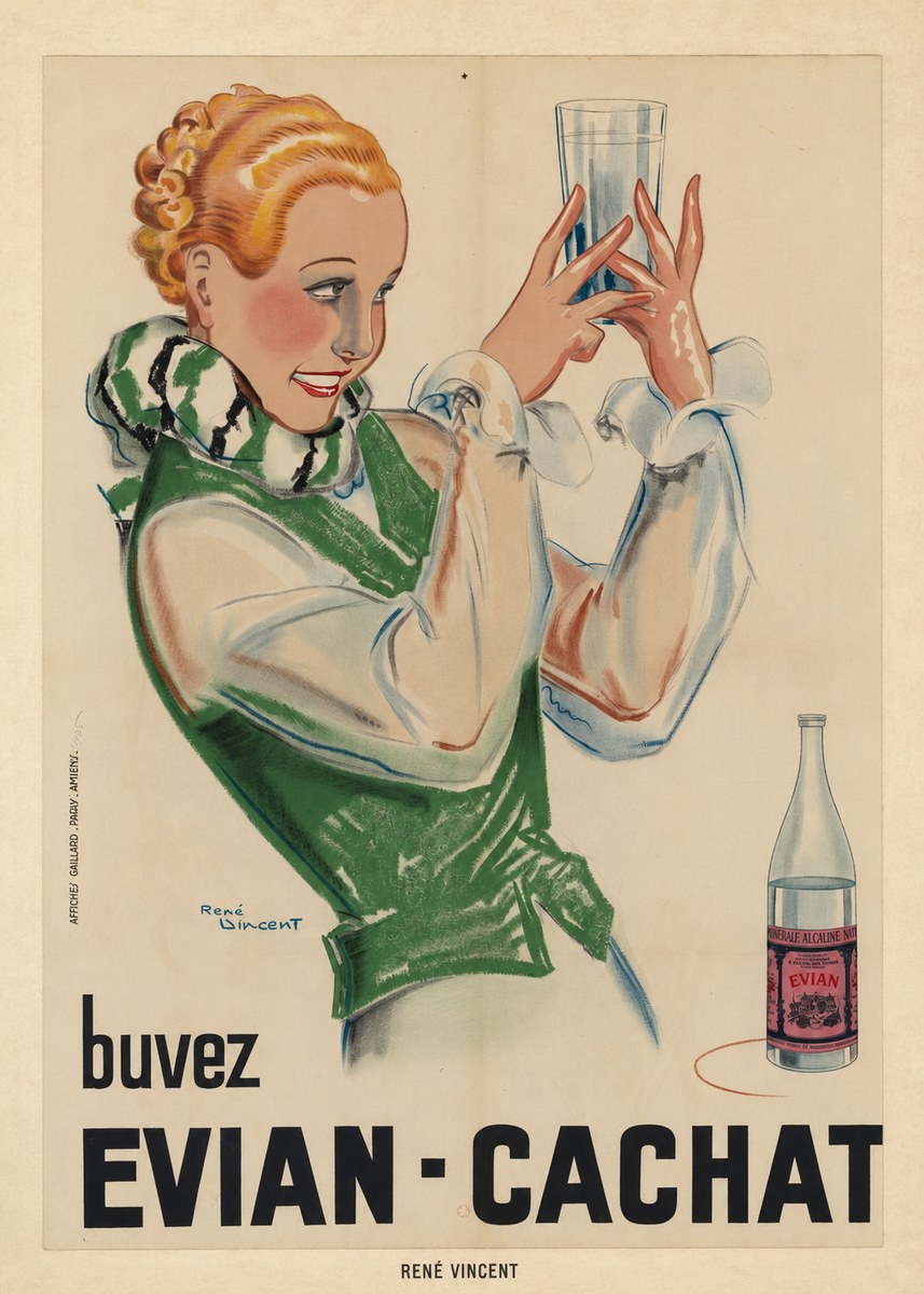 René Vincent Evian - Cachat No6 - Poster