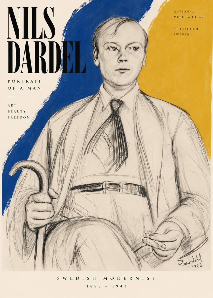 Nils Dardel Portrait of a Man No5 - Poster