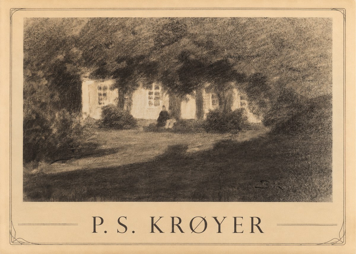 P.S. Krøyer Fra Krøyers Hus Og Have I Skagen No1 - Poster