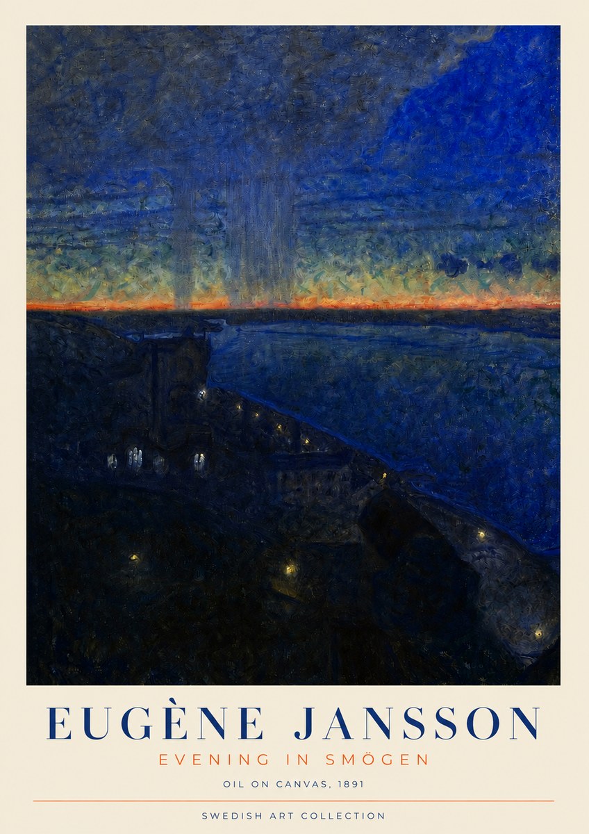 Eugène Jansson Evening in Smögen No3 - Poster