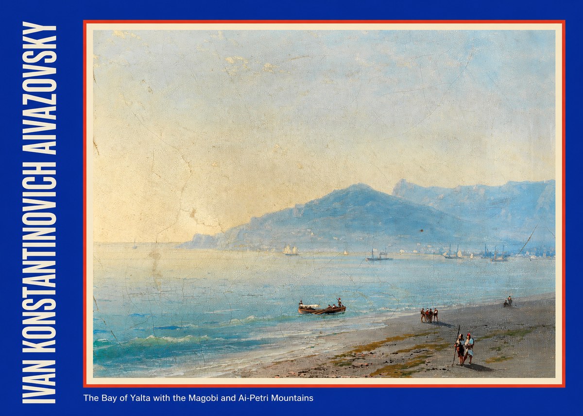 Ivan Konstantinovich Aivazovsky The Bay of Yalta with the Magobi and Ai-petri Mountains No2 - Poster