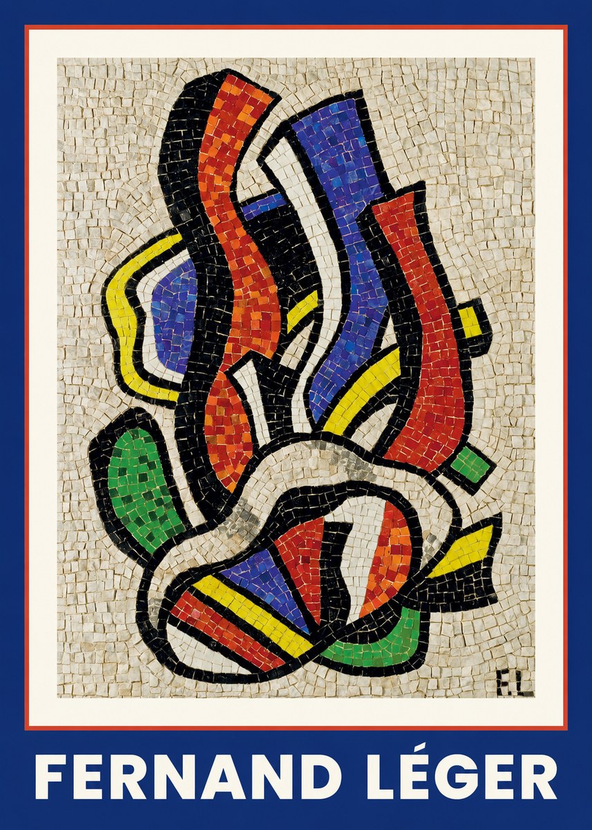 Fernand Léger Abstract Mosaic No1 - Poster