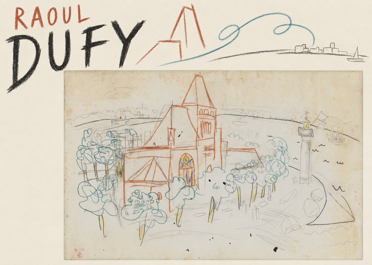 Raoul Dufy Coastal Church and Lighthouse No5 - Poster