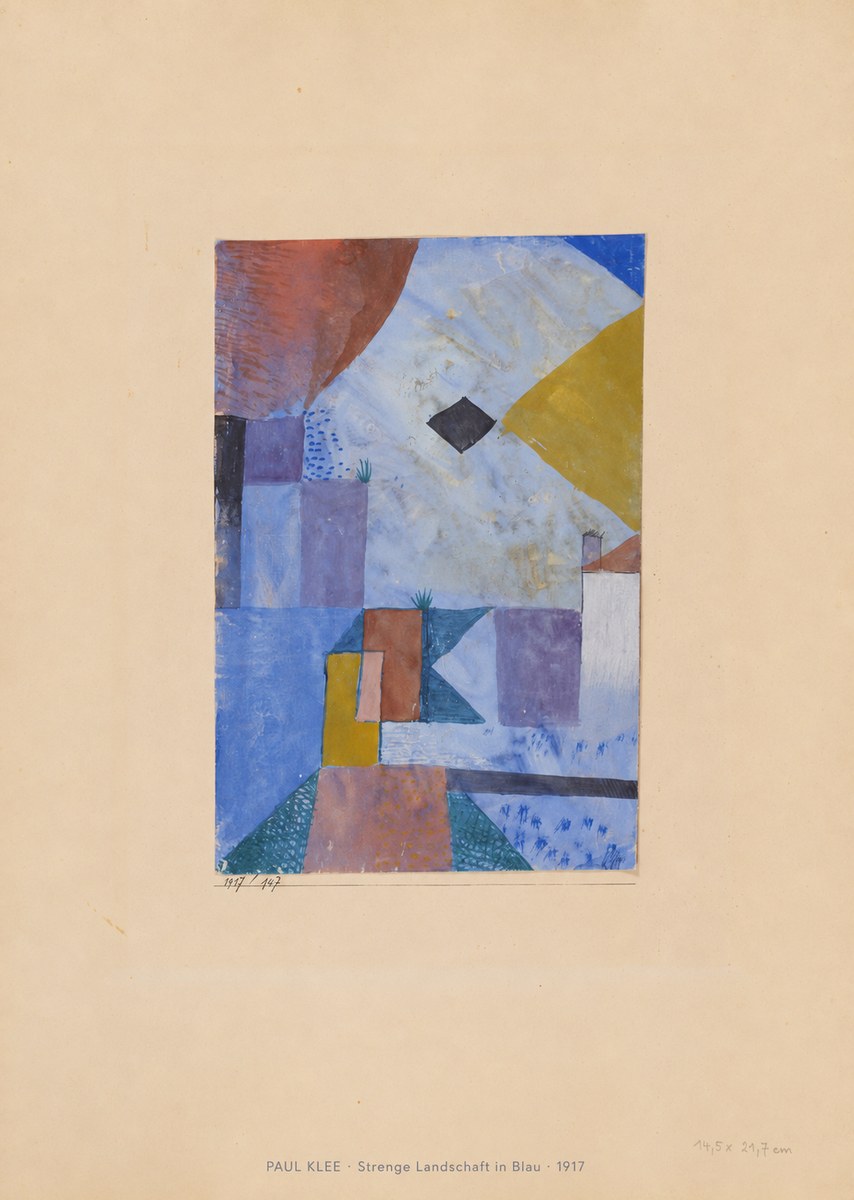Paul Klee Strenge Landschaft in Blau No5 - Poster