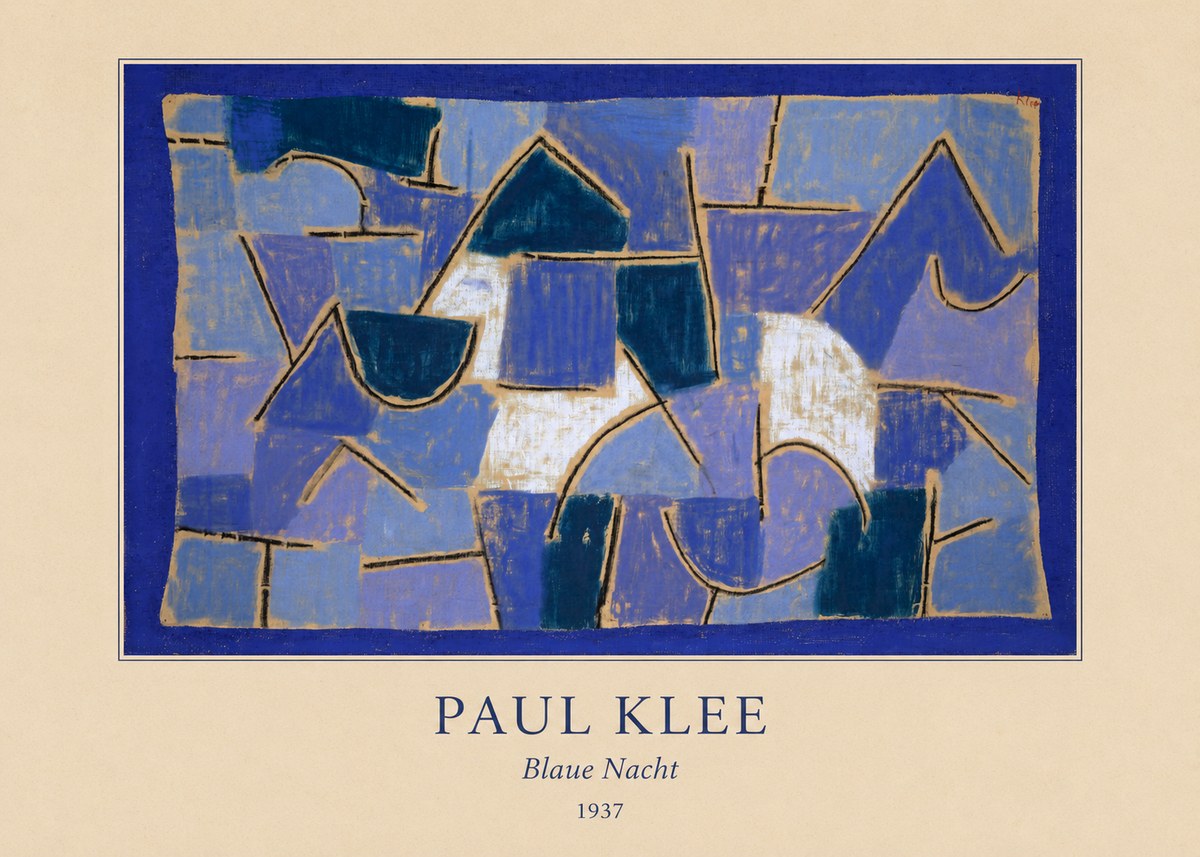 Paul Klee Blaue Nacht No4 - Poster