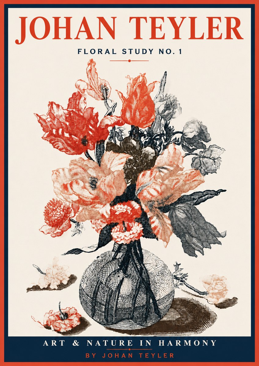 Johan Teyler Botanical Study No. 1 No4 - Poster