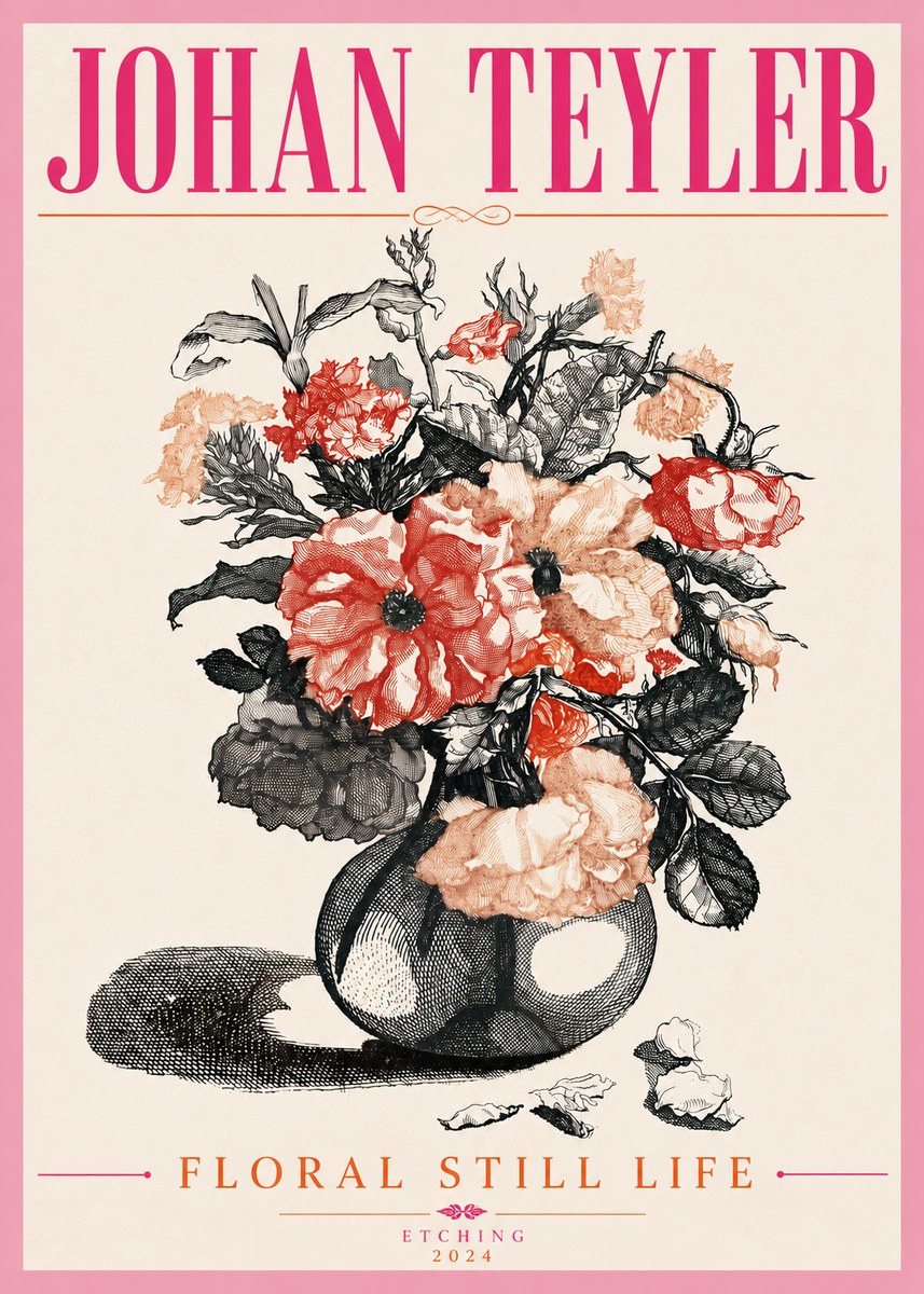 Johan Teyler Floral Still Life I No6 - Poster