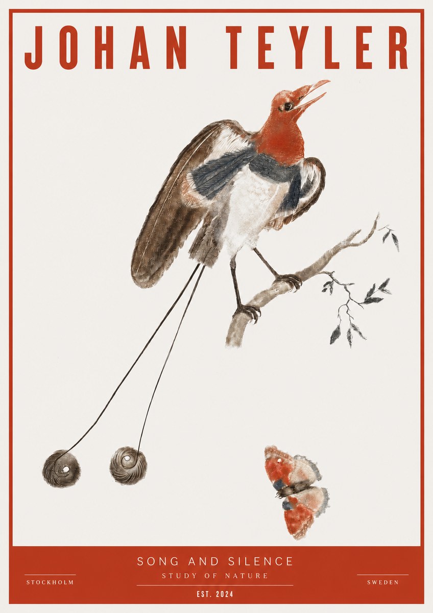 Johan Teyler Song and Silence - Study of Nature No2 - Poster
