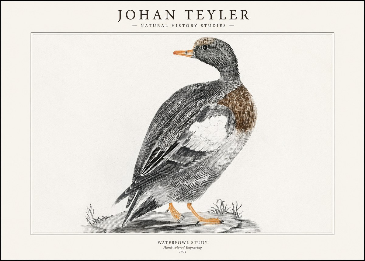 Johan Teyler Waterfowl Study No1 - Poster