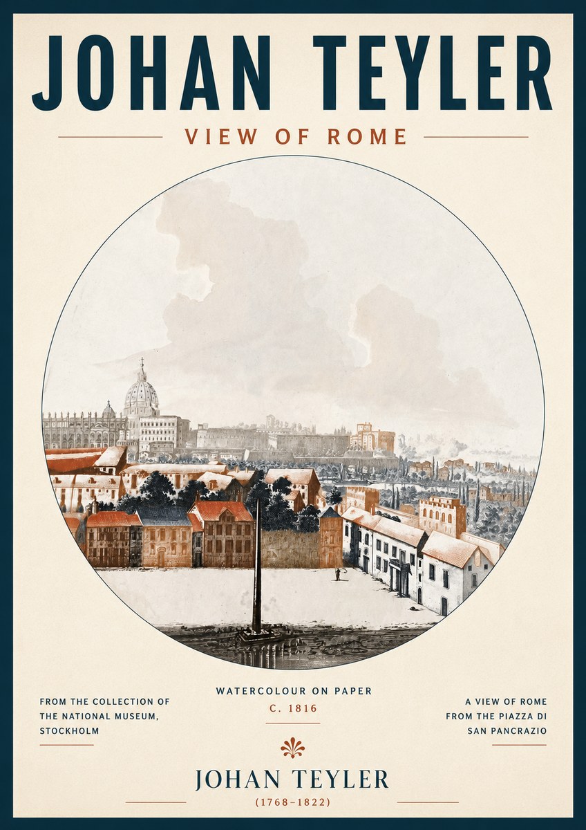 Johan Teyler View of Rome No6 - Poster