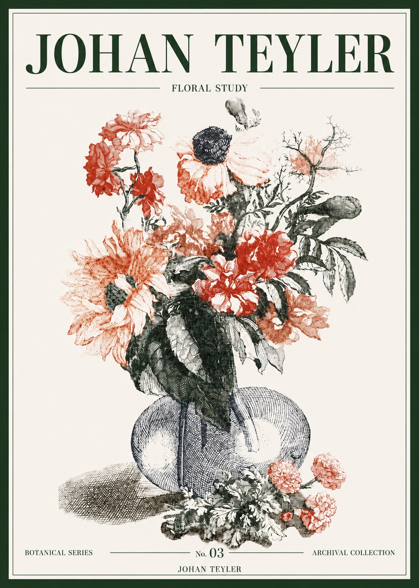 Johan Teyler Floral Study No3 - Poster