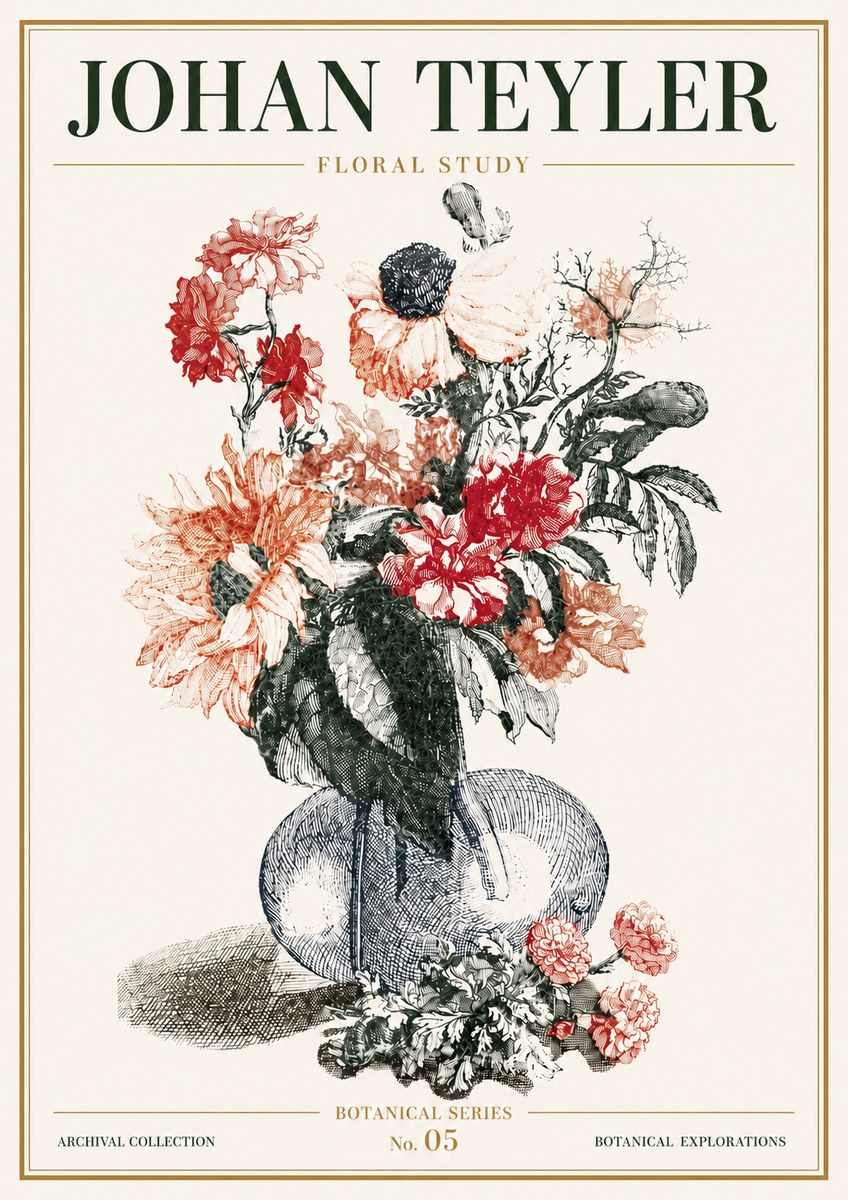 Johan Teyler Floral Study No5 - Poster