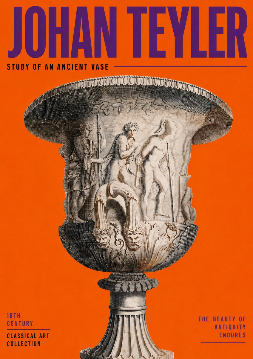 Johan Teyler Study of an Ancient Vase No3 - Poster