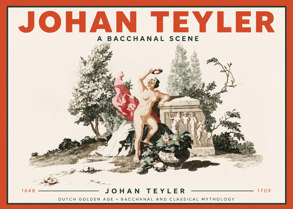 Johan Teyler A Bacchanal Scene No4 - Poster