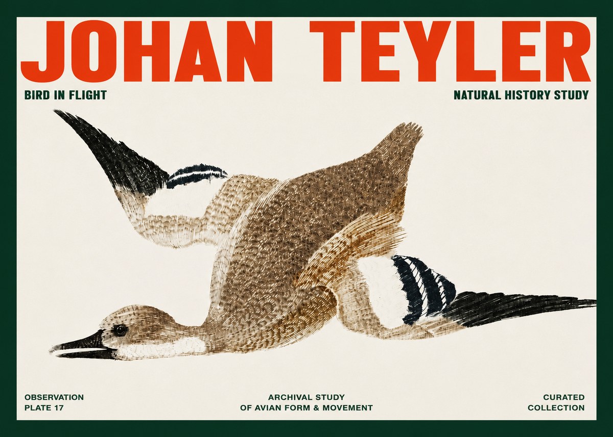 Johan Teyler Bird in Flight II No2 - Poster