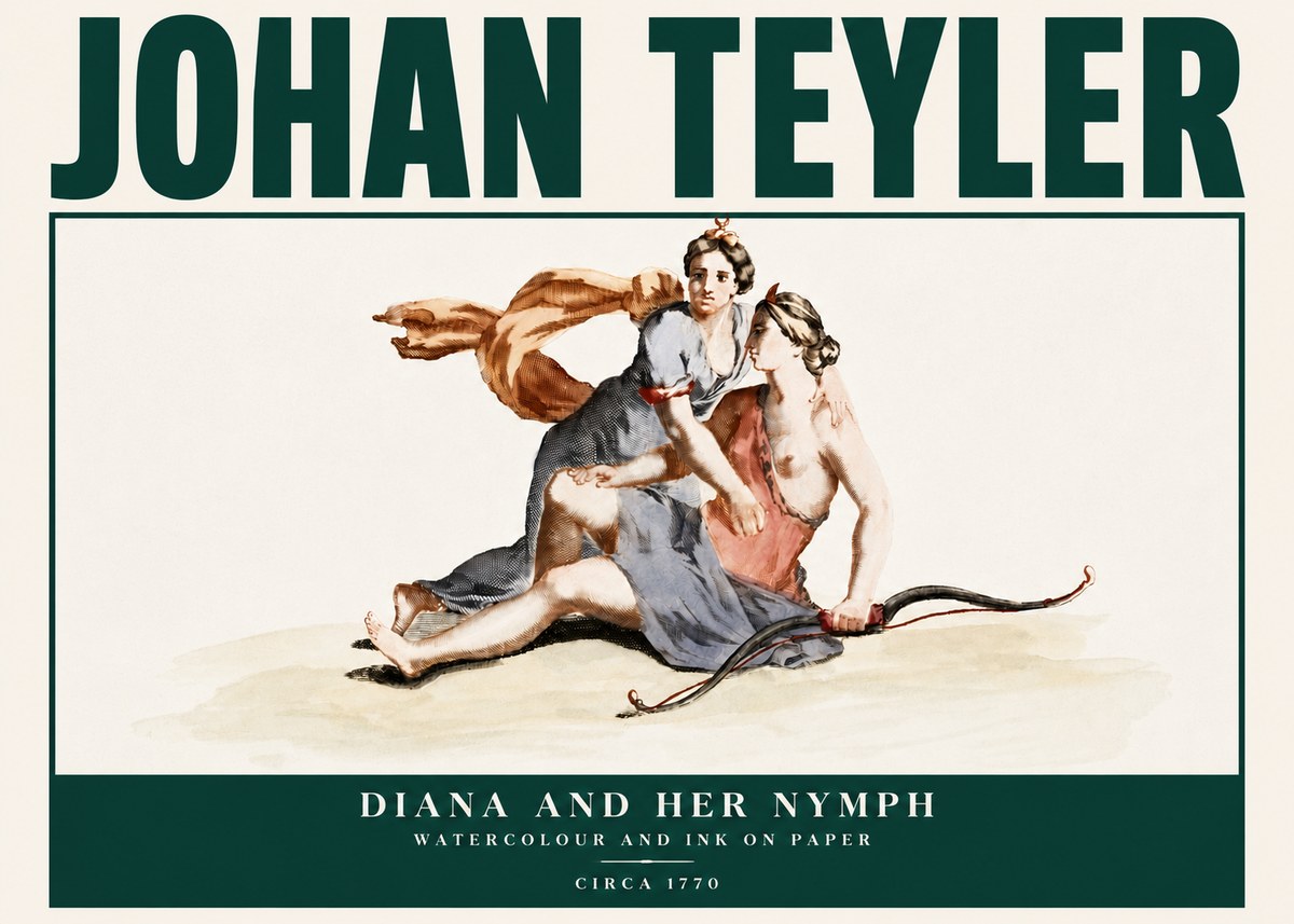 Johan Teyler Diana and Her Nymph No4 - Poster