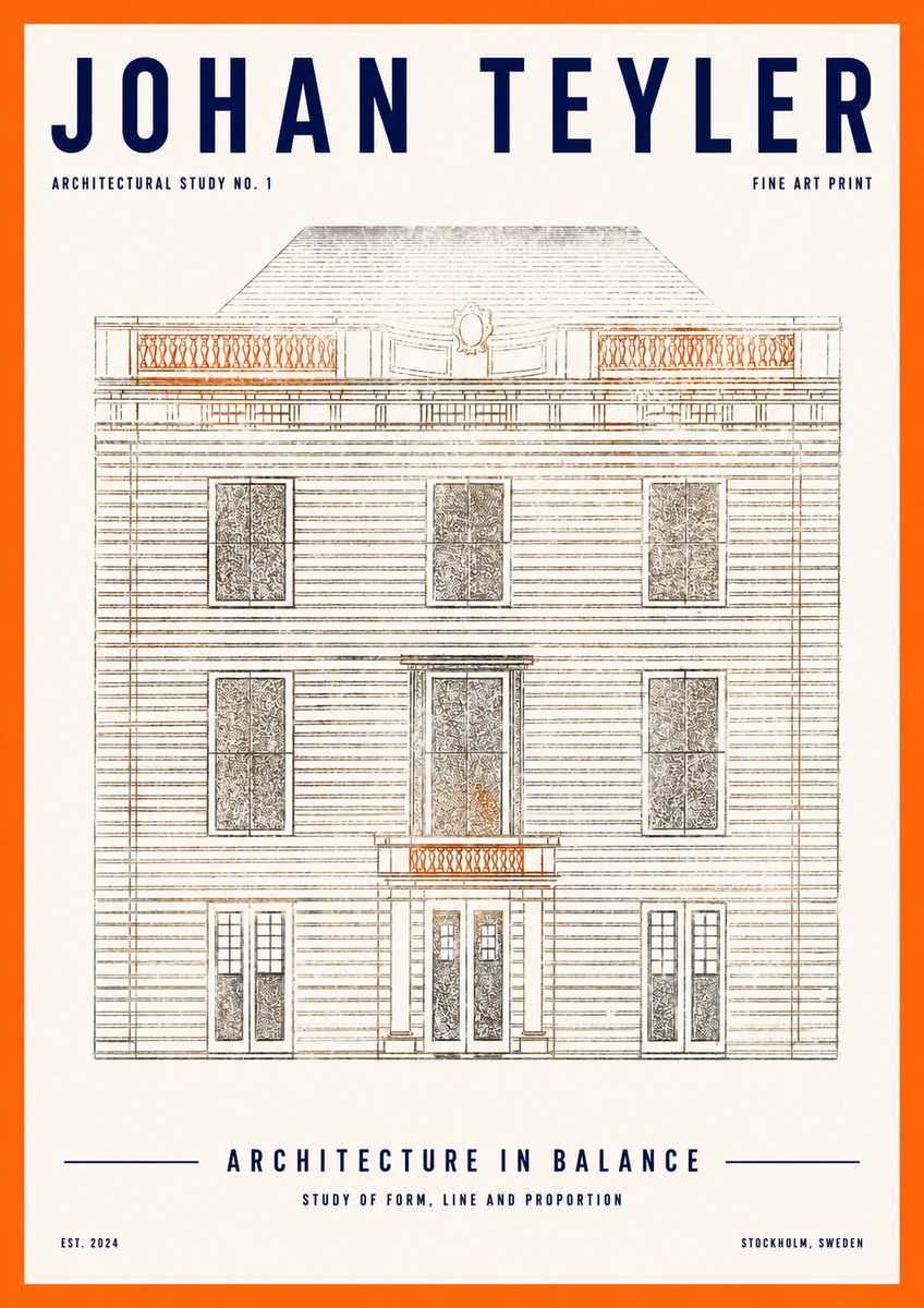 Johan Teyler Architectural Study No. 1 II No2 - Poster