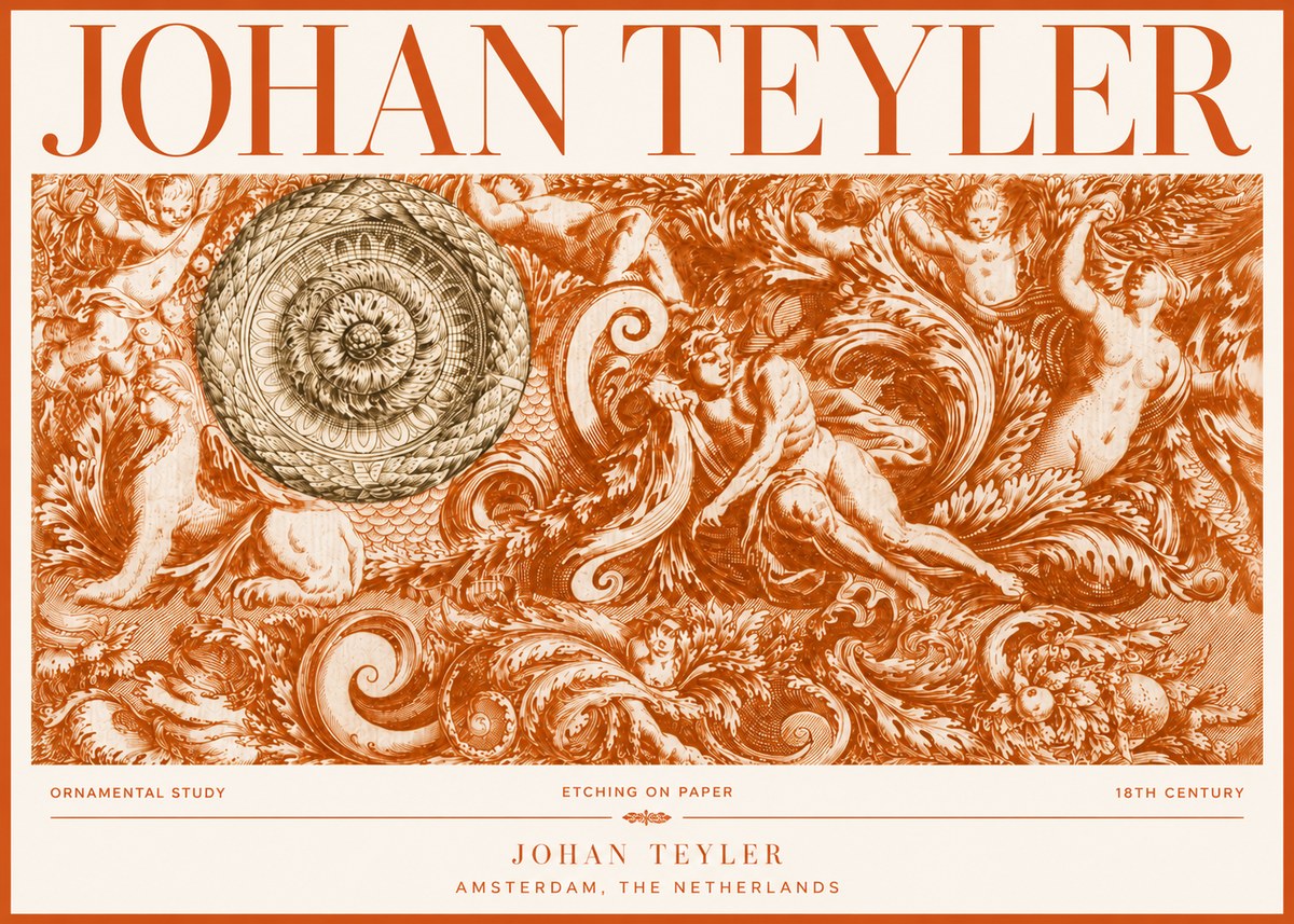 Johan Teyler Ornamental Study No4 - Poster