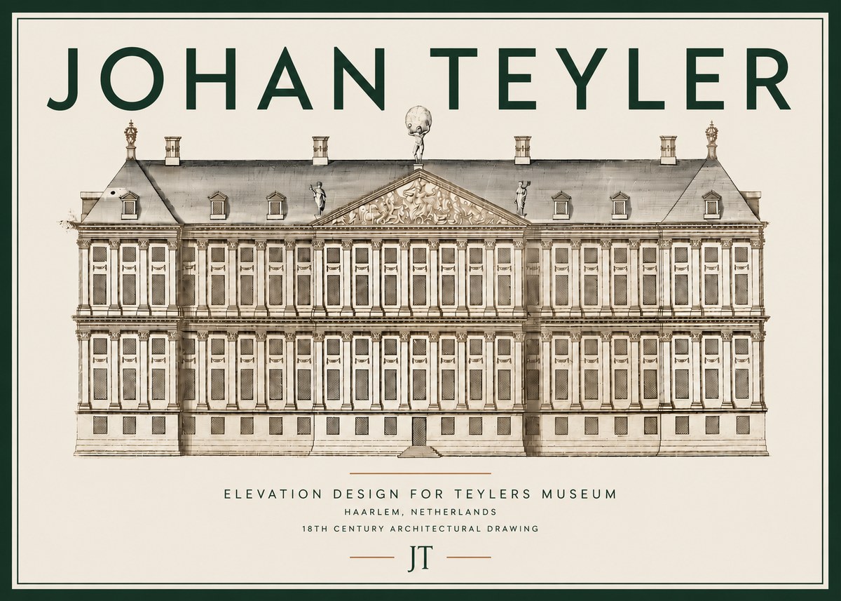 Johan Teyler Elevation Design for Teylers Museum, Haarlem No4 - Poster