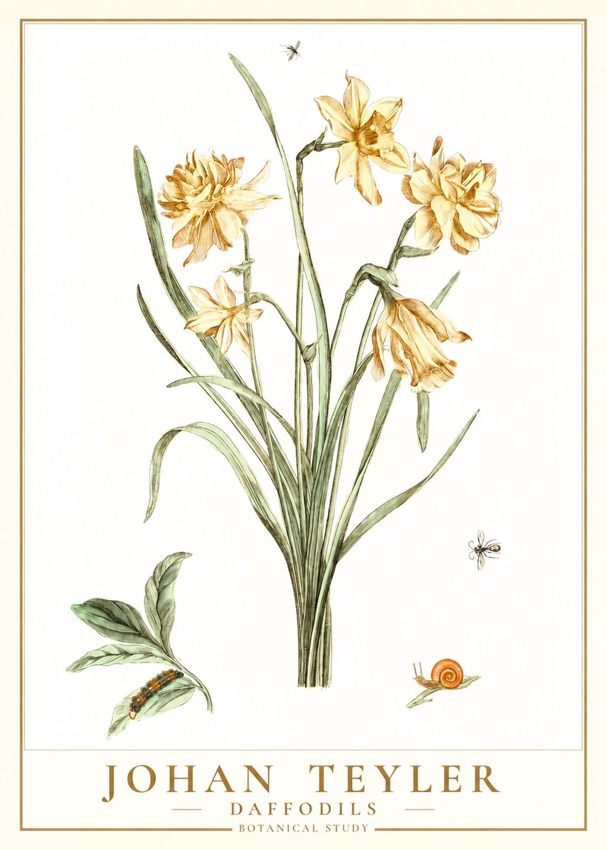 Johan Teyler Daffodils No1 - Poster