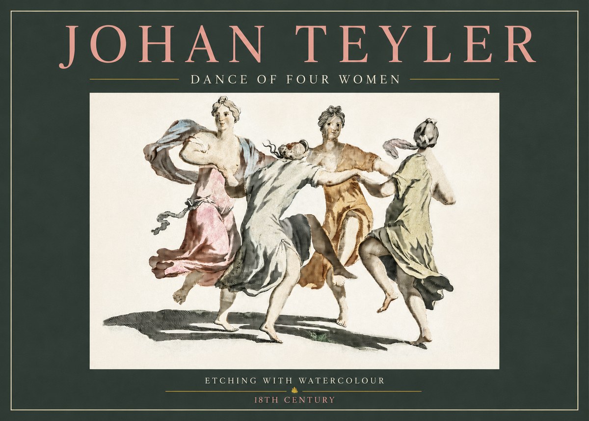 Johan Teyler Dance of Four Women No3 - Poster