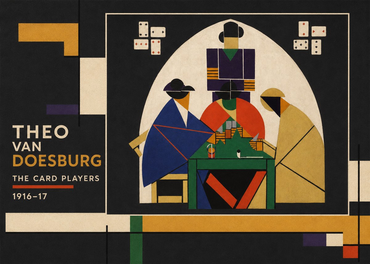 Theo van Doesburg The Card Players No2 - Poster