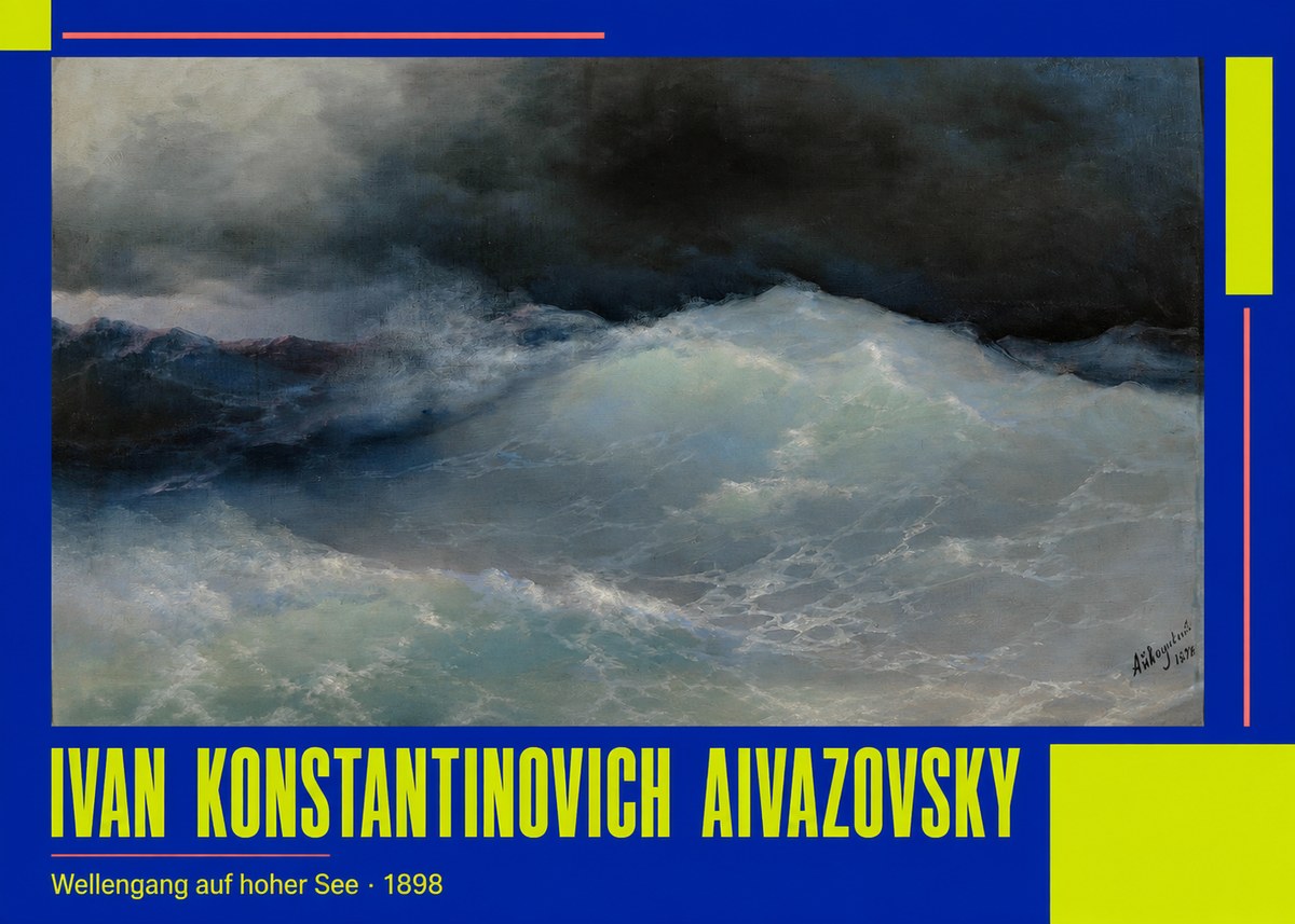 Ivan Konstantinovich Aivazovsky Wellengang Auf Hoher See No2 - Poster