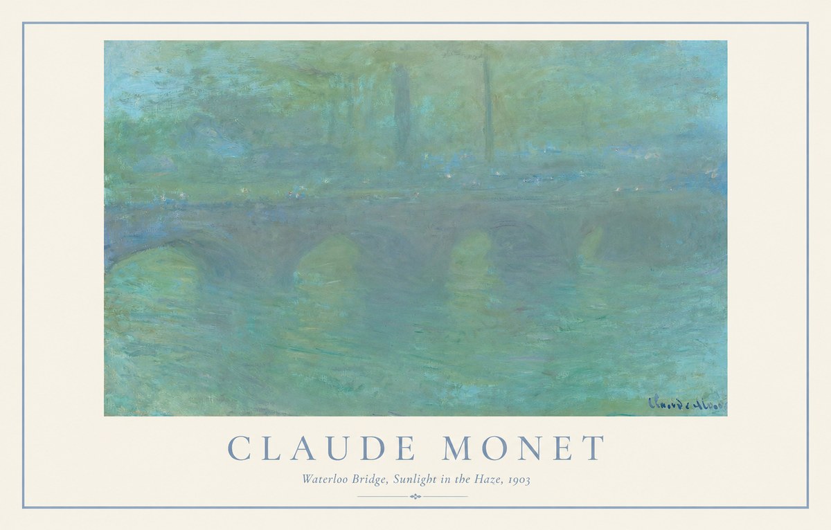 Monet Waterloo Bridge, Sunlight in the Haze, 1903 No1 - Poster