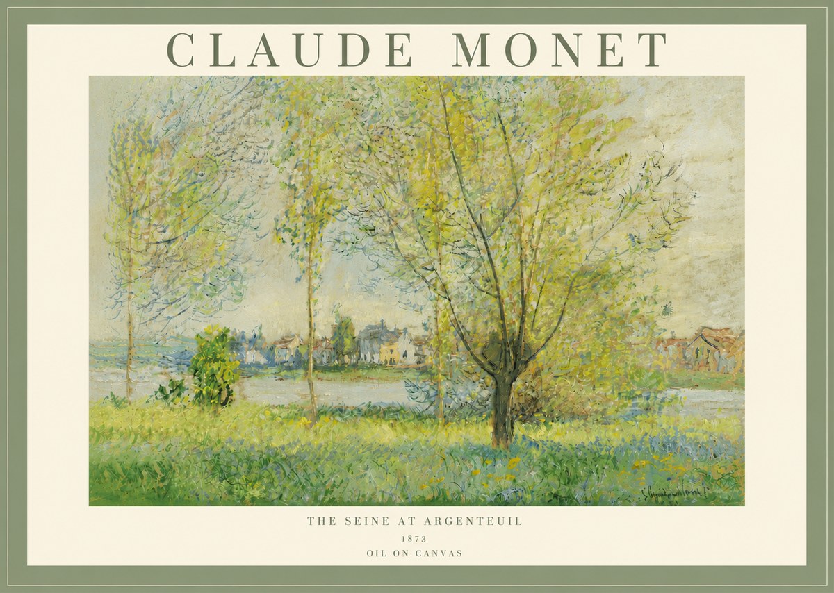 Monet The Seine at Argenteil No4 - Poster