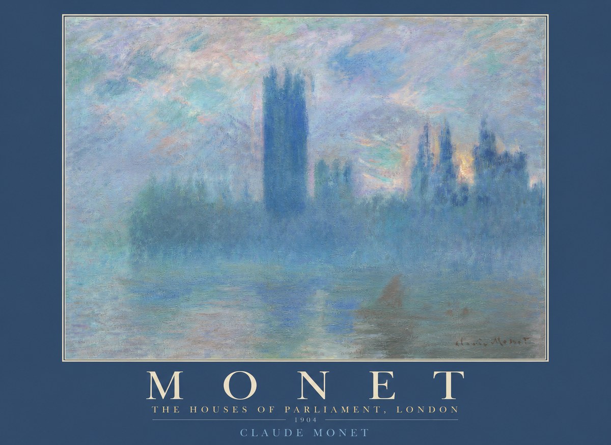 Monet The Houses of Parliament, London I No2 - Poster