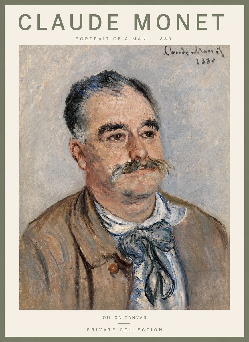 Monet Portrait of a Man No5 - Poster