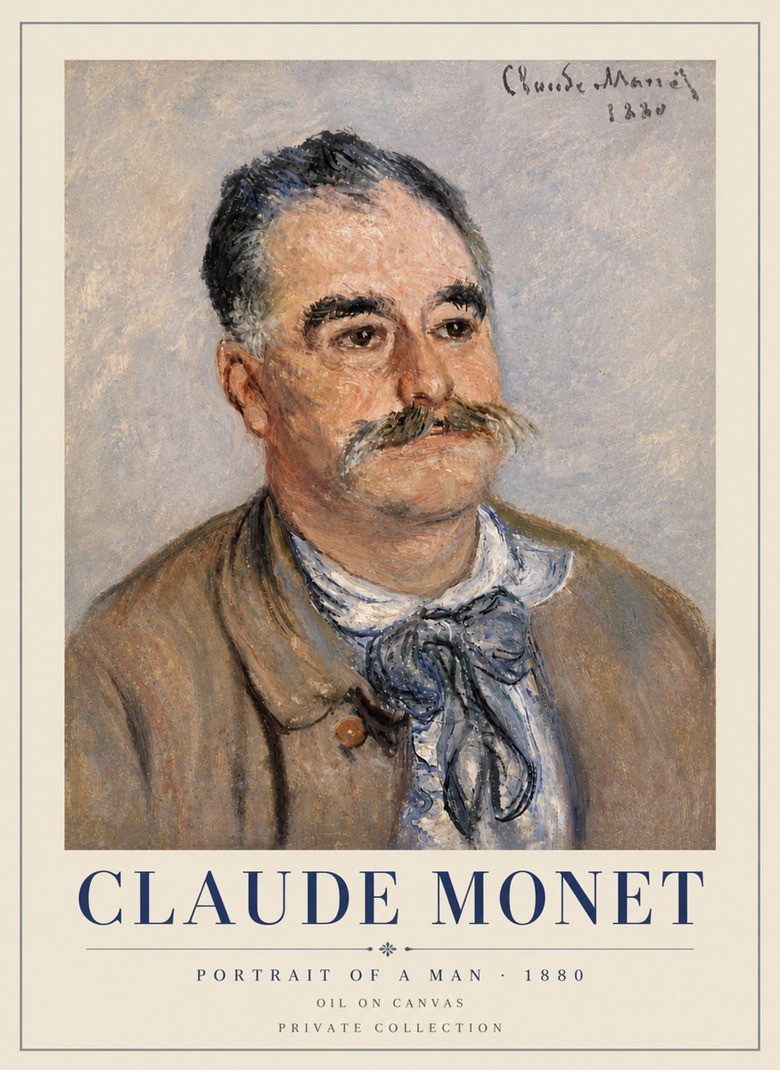 Monet Portrait of a Man No6 - Poster