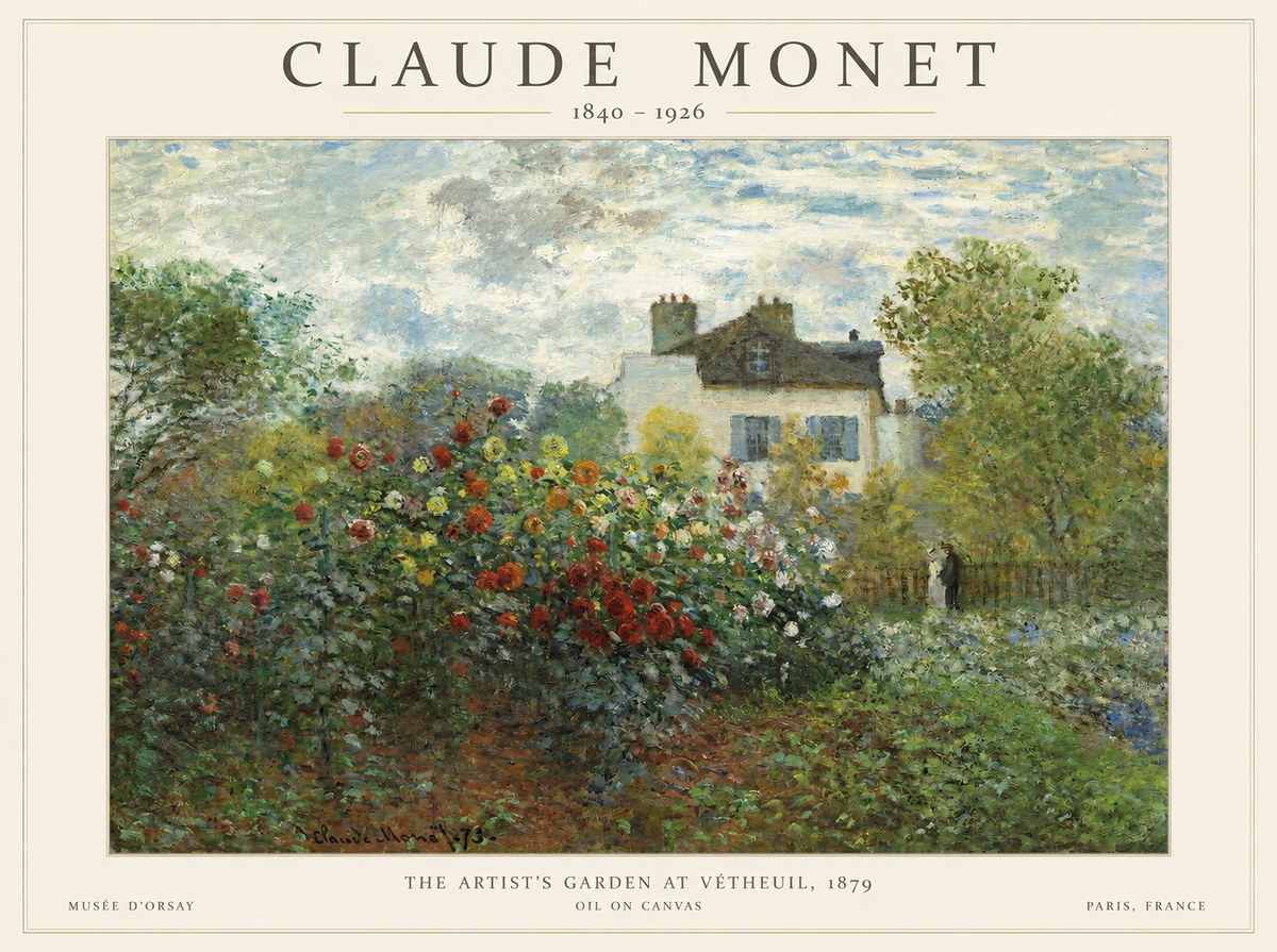 Monet The Artist's Garden at Vétheuil, 1879 No1 - Poster