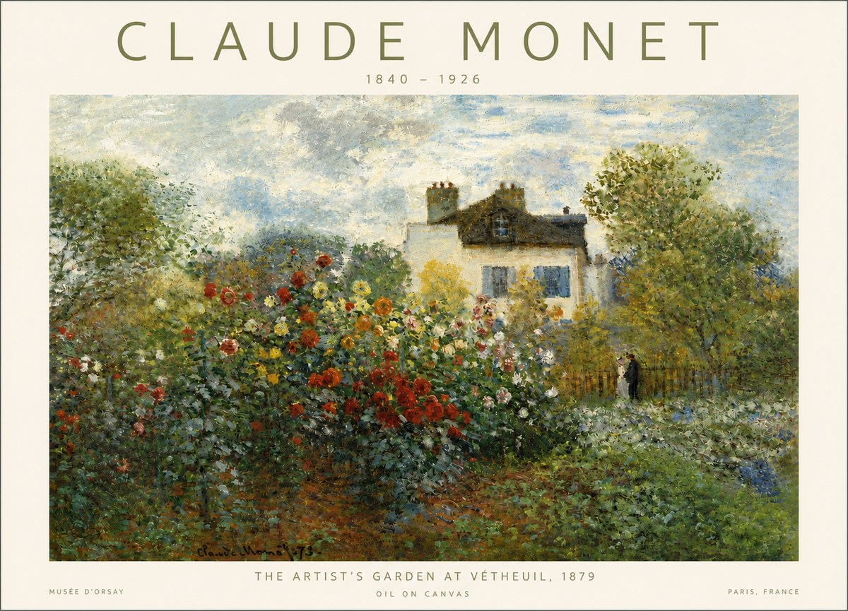 Monet The Artist's Garden at Vétheuil, 1879 No4 - Poster