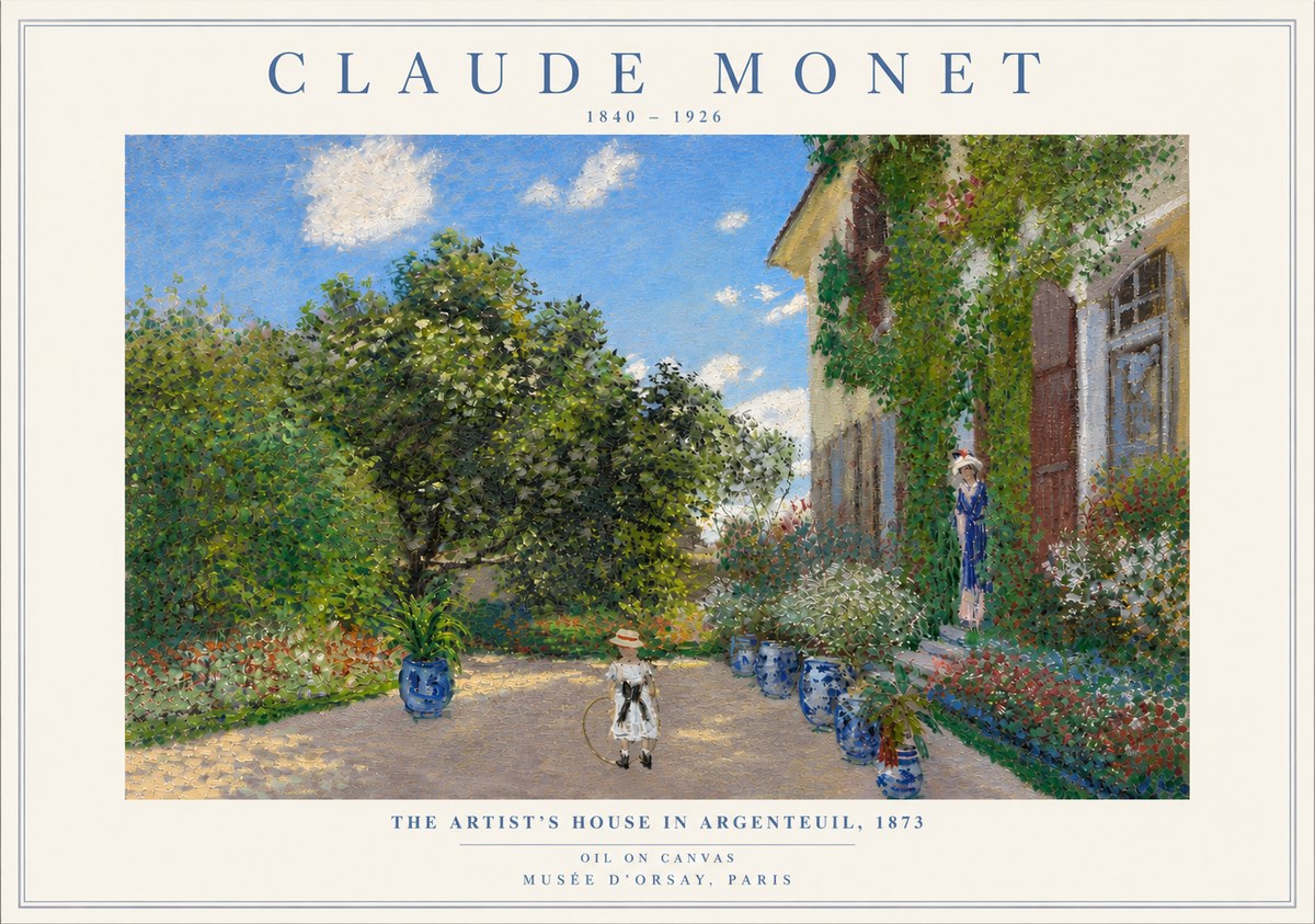 Monet The Artist's House in Argenteuil, 1873 No5 - Poster