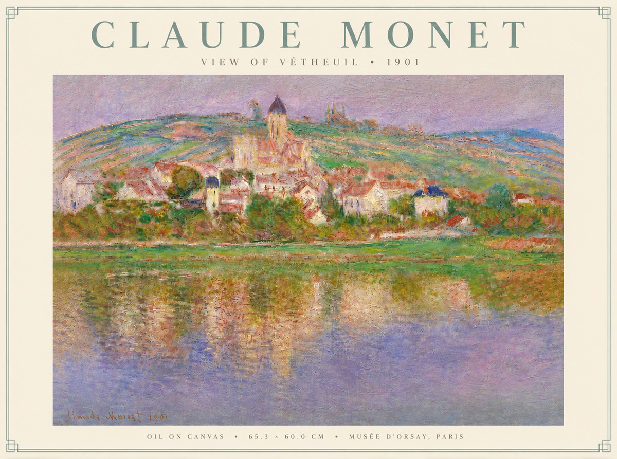 Monet View of Vétheuil I No5 - Poster
