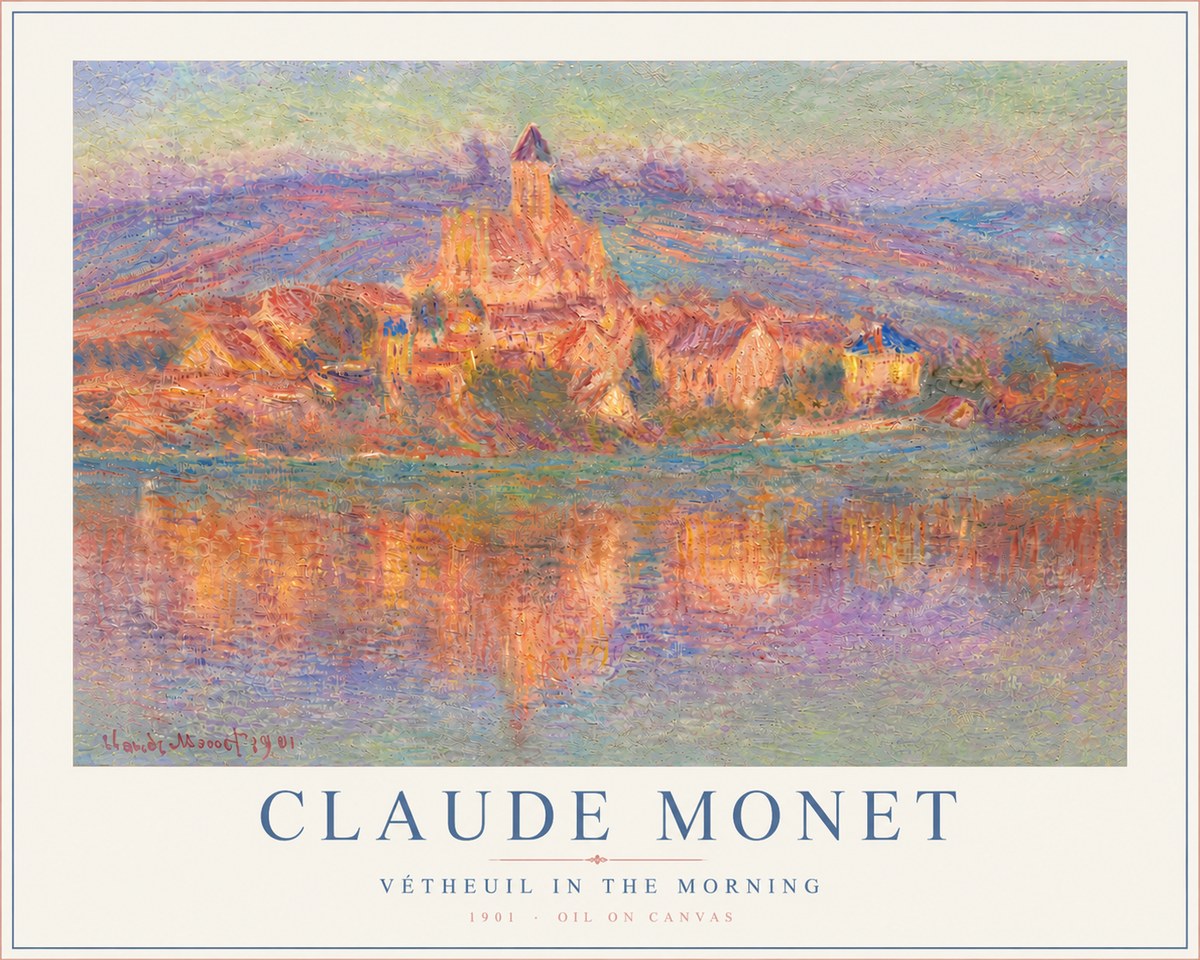Monet Vétheuil in the Morning No6 - Poster
