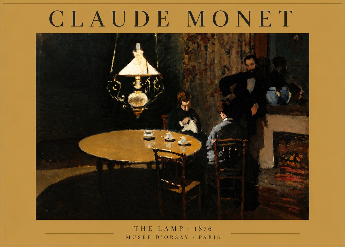 Monet The Lamp No6 - Poster