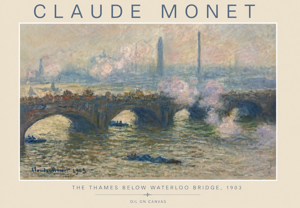 Monet The Thames Below Waterloo Bridge, 1903 No4 - Poster