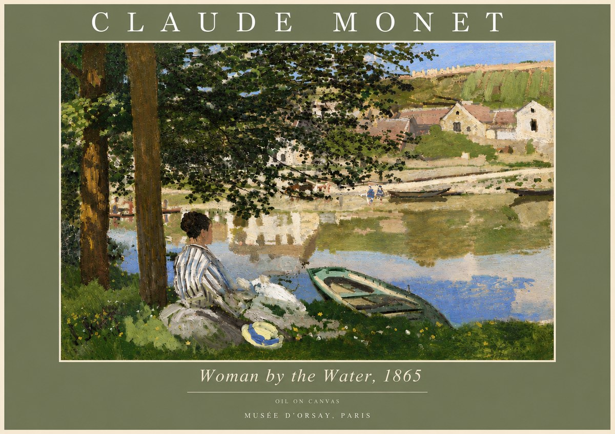Monet Woman by the Water No5 - Poster