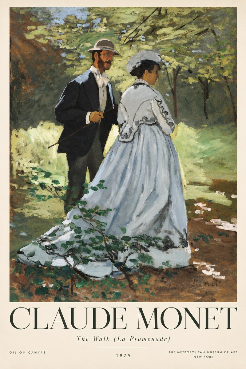 Monet The Walk (La Promenade) No4 - Poster